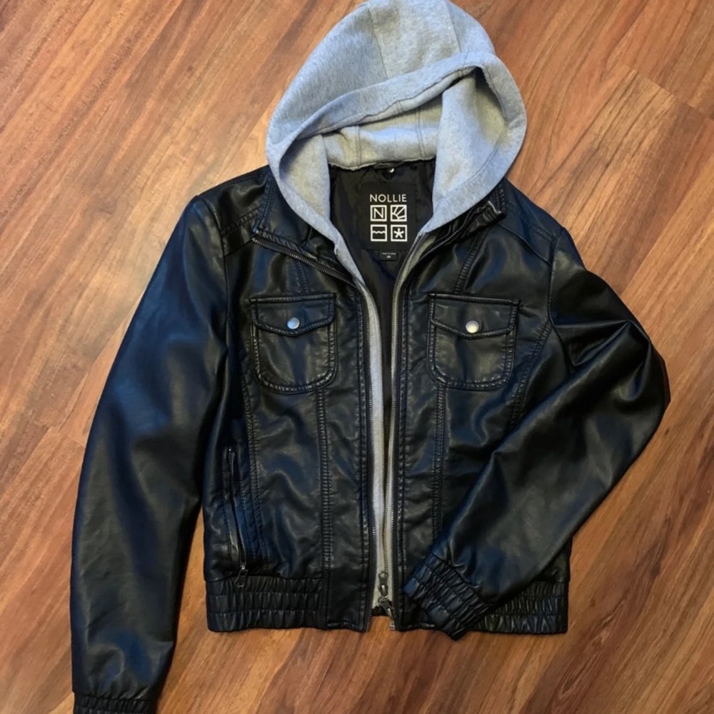 Faux leather jacket!!